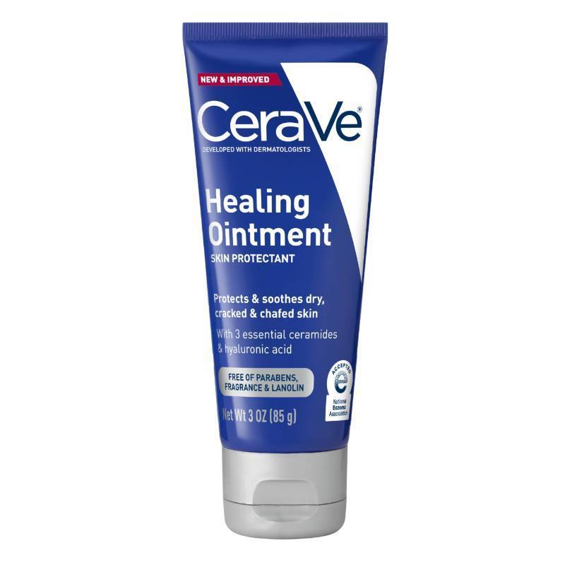 lot 64650 image: CeraVe Healing Ointment, Hyaluronic Acid Skin Protectant for Dry Skin, 3oz - Retail $10