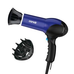 lot 39382 image: Conair Lightweight Hair Dryer, 1875W, Diffuser & Concentrator Attachments - Retail $40