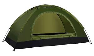 lot 39390 image: Camping Tent Waterproof Lightweight Single Person shelter double door top rain fly easy setup portable ventilated carry bag outdoor trekking travel park summer - Retail $40