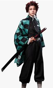 lot 39396 image: Anime Cosplay Costume Mens Kimono Outfit Halloween Party Costume. NEED TO BE WASHED. - Retail $40