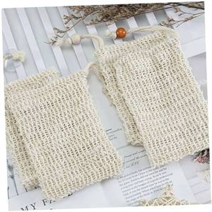 lot 39398 image: Bathroom Soap Bag Exfoliating Soap Bag for Shower Mesh Storage Bag Soap Pouch Foaming Mesh Soap Saver Family 2 Sizes, 6 Each. - Retail $10