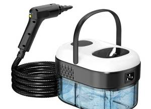 lot 39403 image: Pressurized Handheld Steam Cleaner for Home,3-Level Steam  - Retail $60