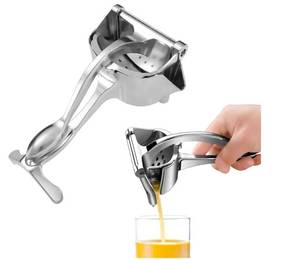 lot 39404 image: Manual Juicer Hand Press, Ergonomic HandleHand Juicer Squeezer Heavy Duty with Pour Spout - Retail $25