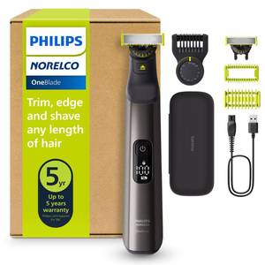 lot 39418 image: Philips Norelco OneBlade Pro 360 Face  Body Trimmer  Shaver, Travel Case - Retail $110