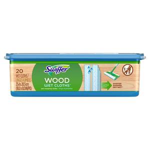 lot 39419 image: Swiffer Heavy Duty Mop Wet Multi-Surface Cloth Refills for Floor Mopping and Cleaning, Hardwood Floor Cleaner, 20 count - Retail $10