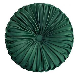 lot 39433 image: Round Throw Pillow Velvet Pleated Round Pillow Cushion - Retail $30