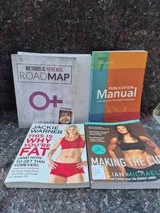 lot 3 image: 4 Book Lot Metabolic Renewal Roadmap, APA Publication Manual, Jackie Warner Diet Fitness, Michael Diet