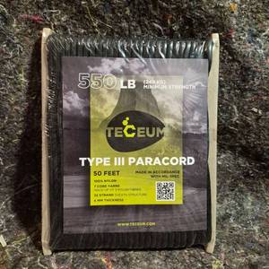 lot 18 image: TECEUM Type III Paracord 550 LB 50 Feet 248 kg