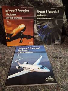 lot 65 image: Airframe & Powerplant Mechanics 3-Book Workbook Set FAA-H-8083