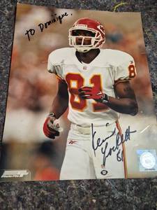 lot 69 image: Signed NFL Football Player Photo Kansas City Chiefs Number 81