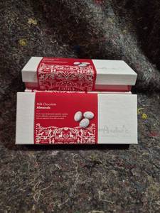 lot 107 image: Andres Milk Chocolate Almonds 6.5 oz 50 pieces - Best By Date 7.2026
