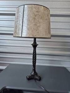 lot 553 image: Table Lamp with Twisted Base and Fabric Shade