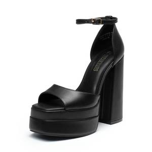 lot 1003 image: Dream Pairs Womens Platform Chunky Heel Sandals, Black, 5.5