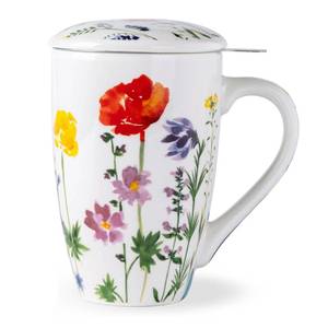 lot 1876 image: AmorArc Tea Cup With Infuser and Lid, 18oz Loose Leaf Tea Mug With Steeper