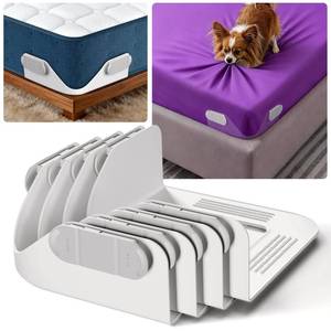 lot 1878 image: B-Land Bed Sheet Holders for CornersNon-Stretch Fitted Sheet Grippers