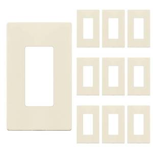 lot 2341 image: ENERLITES 1-Gang Light Almond Screwless Decorator Wall Plate Outlet Cover