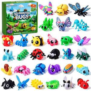 lot 2360 image: Celltestria 30Pcs 3D Printed Bugs Articulated Insect Animals Fidget Toys