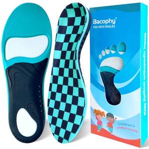lot 2361 image: Bacophy Kids Arch Support Insoles Children Orthotic Inserts for Plantar Fasciitis, Flat Feet, Heel Pain Relief, Premium Pu, TPU, Gel Shock Absorption Deep Heel Cup Cushioning Inner Sole (23.5cm)