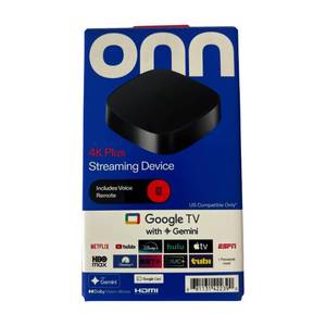 lot 2364 image: Premium Choice Co Onn 4K Plus Streaming Device with Google TV �� 16GB Storage, 2GB RAM, Wi-Fi 6, Dolby Vision & Dolby Atmos, Voice Remote, 4K UHD