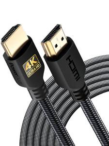 lot 2366 image: PowerBear 4K HDMI Cable 20 ft  Long Hdmi Cable, Braided Nylon & Gold