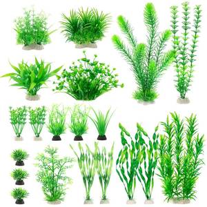 lot 2368 image: MyLifeUNIT Aquarium Plants, 20 Pack Artificial Fish Tank Plants for Aquarium Decorations (Green)