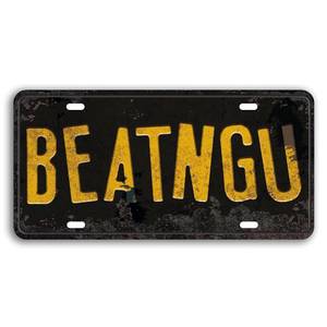 lot 2396 image: Jeepers Creepers BEATNGU Embossed License Plate Replica, Vintage Distressed Style Prop Car Number Tag Memorabilia, 12x6 Inch