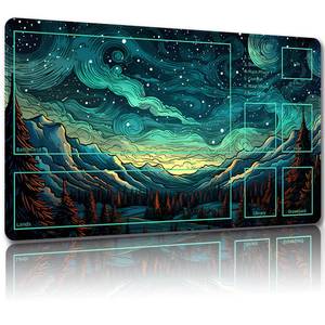lot 2400 image: Malqiqi Playmat for MTG with Free Storage Bags Game Mat 24 x 14 inches TCG and Board Game Mats for Cards (with Zones Magic Mat 1)