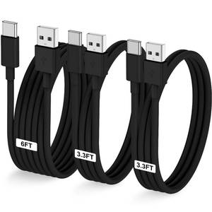 lot 2420 image: LOFPYE 3-Pack Black 3.3FT3.3FT6FT USB A to USB C Cable��USB to USB C Car Carplay Cable for iPhone 16 15 Pro Plus Pro Max��for iPad ProAirMini��for Samsung S24S23S22��for MacBook ProAir and More