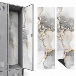 lot 2422 image: A 2 PCS White Marble School Magnetic Wallpaper 1236in Locker Decoration