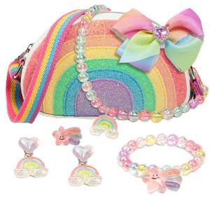 lot 2491 image: Toddler Purse Birthday Gifts for Little Girls 3-8, Dress Up Jewelry Toys
