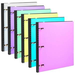 lot 7956 image: WOT I 6-Pack 1 Inch Telescoping 3 Ring Binder, Expandable Flexible Binder - Patented Design for Easy Portability, Holds 8.5x11 Paper, Perfect for School, Office&Home Organization (Assorted Pastels)