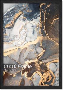 lot 7981 image: Fxojyvo 11x16 Picture Frame Black Engineered Wood Wall Hanging