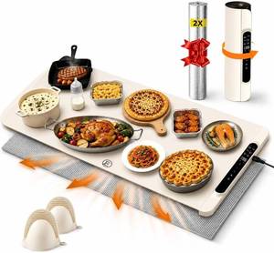 lot 7996 image: Extra Large Food Warming Mat 36 x 15 Inch, 122-212°F, 10H Timer, Child Lock