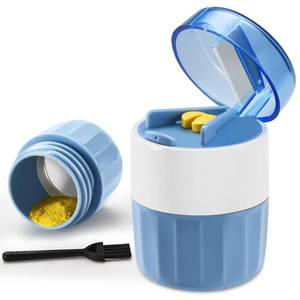 lot 8341 image: GIIYAA 3-in-1 Pill Crusher and Cutter (Blue)