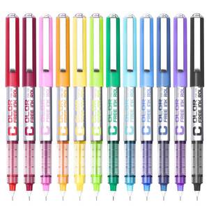 lot 8342 image: EYEYE Needle Rollerball Pens 0.5mm, 12 Colors Extra Fine Point Pen