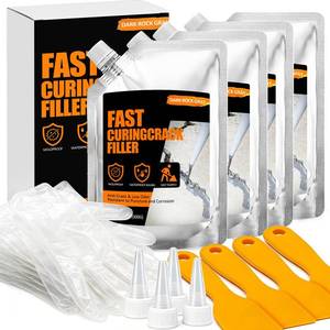 lot 8344 image: Concrete Crack Filler 4 PACK, Self-Leveling Cement Crack Repair, High Elasticity And Fast Drying, Waterproof Sealant for Driveway, Sidewalk, Patio, Concrete Joint, Indoor and Outdoor Use �� Gray (76oz)