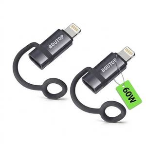 lot 8356 image: BOUTOP Apple MFi Certified USB-C to Lightning 60W Charging Adapter 2-Pack