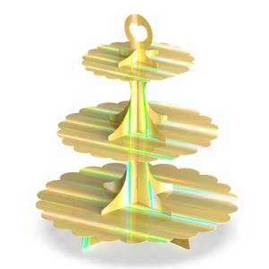 lot 8367 image: Humlindo 3-Tier Cupcake Stand,Rainbow Gold Cupcake Tower,Tiered Cardboard Dessert Cake Holder Decoration for Birthday Party Weddings Baby Showers (1 Pack) �� �� �� ��