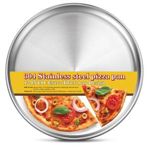 lot 8376 image: Yuiicaov Stainless Steel Pizza Pan 12 inch, Pizza Pan for Oven, Steel Pizza Tray, Thick Round Pizza Plate Pizza Baking Sheet, Easy Clean & Dishwasher Safe, Set of 1