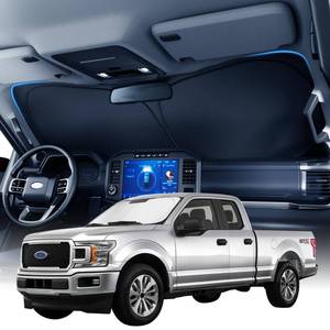 lot 8384 image: Zanch Custom Windshield Sun Shade for Ford F150 F250 F350&450 (2015��2026), 3D Scanned Fit, 100% Light Blocking, UV & Heat Block, Interior Cooling, Foldable Truck Accessories