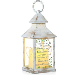 lot 8387 image: Kittmip Memorial Lantern, Sympathy Gift, This Candle Burns in Loving Memory