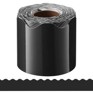 lot 8390 image: dyfcehs Bulletin Board Borders Black 60 ft x 2.2 Inch Classroom Bulletin Board Decorations, Decorative Paper Border Trim for Office Display Boards, Cork Boards, Notice Boards, 1 Roll (Black)