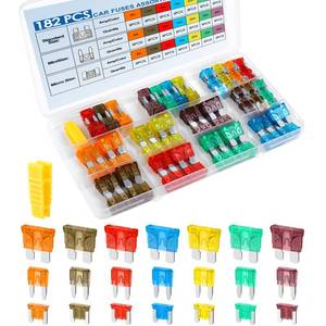 lot 8409 image: 182PCS Car Fuses Assortment Kit, Professional Blade Fuses Automotive