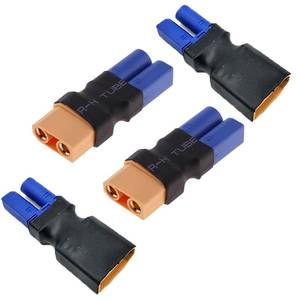 lot 8423 image: LinsyRC 2pcs XT90 Male to EC5 Female & 2pcs XT90 Female to EC5 Male Connector Adapters for RC FPV Drone & Car Lipo NiMH Battery Charger ESC