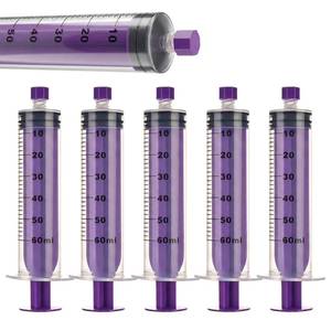 lot 8431 image: 60ml Large Syringe with Screw Cap, 10 Pack
