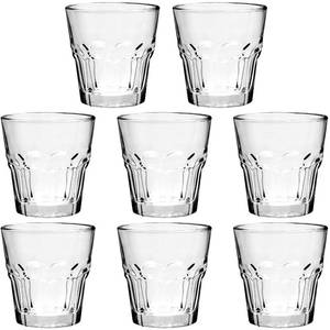 lot 9041 image: 4.5oz Rock Bar Stackable Beverage Glasses �� Set Of 8 Drinking Glasses