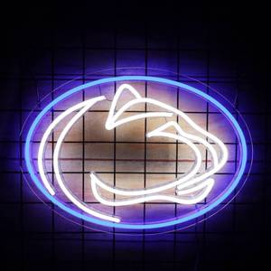 lot 9045 image: Pen State Neon Sign for Room Decor Neon Light LED Team Sign Sports Neon Sign for Man Cave Wall Decor University Dormitory Decoration USB Powered Dimmable 15.210.8