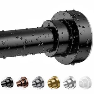 lot 9047 image: Shower Curtain Rod, 27-76 Inch Adjustable Spring Tension Shower Rod, 1 Inch Diameter, No Drilling Stainless Steel Tension Rod, Non-Slip Anti-Rust Heavy Duty for Bathroom, Shower Stall, Black