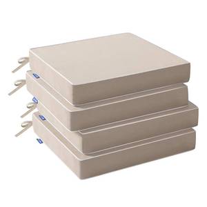 lot 9053 image: MIULEE Beige Outdoor Chair Cushions Set of 4, 17x16x2 Inch Seat Cushions