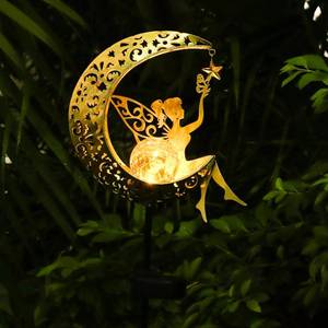 lot 9074 image: ZKLiLi Solar Lights Garden Decorations,Moon Fairy Light,Solar Statues Outdoor Decor,Warm LED Light for Pathway Lawn Patio Courtyard Gifts for Mom Grandma Women